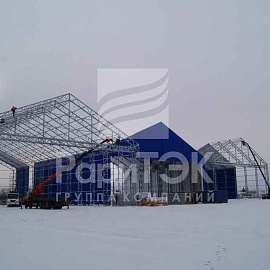Hangars 60x30 and 37x40 m, for storing helicopters and aircraft